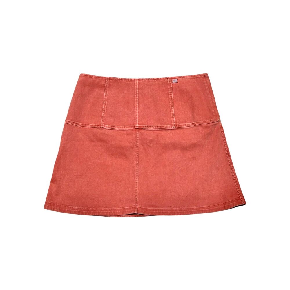 SS 2004 Act 1 04P orange denim skirt size FR 44